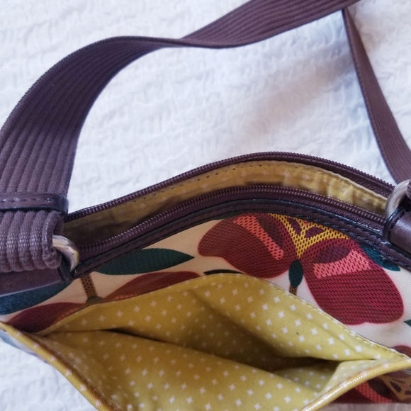 Fossil Key Per Floral Coated Canvas Crossbody - Picture 3 of 5